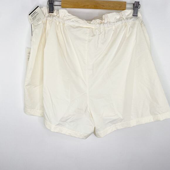 Calia Unbleached Cream Woven Paperbag Shorts High-Rise Womens Size XXL - Picture 2 of 9
